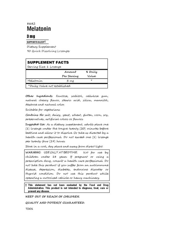 Melatonin 3 MG Lozenge - Image 2